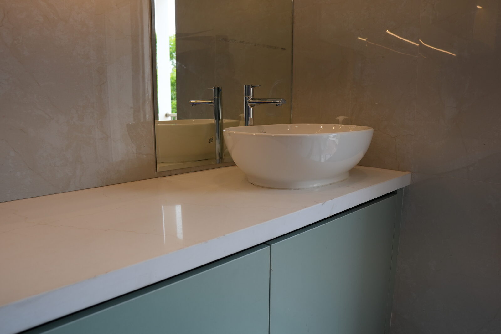 Bathroom vanity with vessel sink